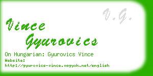 vince gyurovics business card